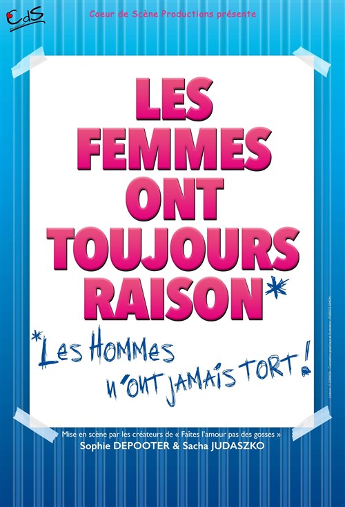 Les Femmes Ont Toujours Raison, Les Hommes N'ont Jamais Tort